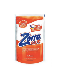 ZORRO JABON LIQUIDO x 800 ml PLUS (NARANJA)