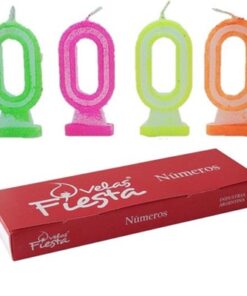 VELA NUMEROTE GIBRE FLUO x10