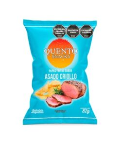 QUENTO PAPAS x 82 GRS ASADO CRIOLLO (PAQUETE CELESTE)
