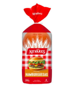 NEVARES PAN DE HAMBURGUESA X4
